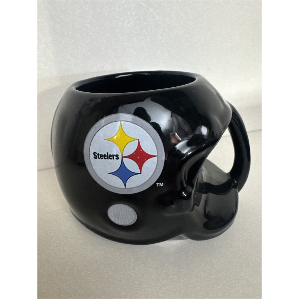 Vintage 1986 PITTSBURGH STEELERS Football Helmet 3D Ceramic Coffee Mug NFL Sport
